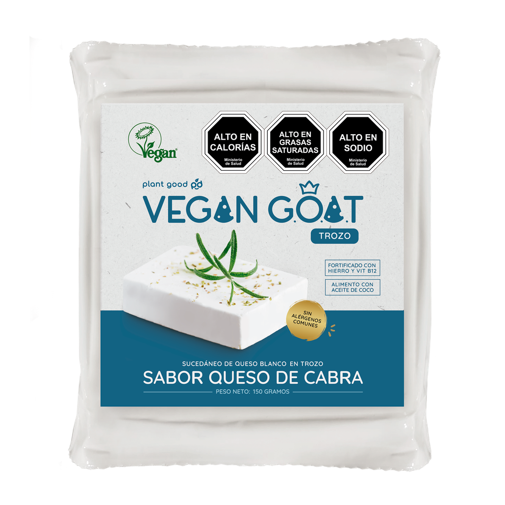 Queso vegetal premium en trozo sabor queso de cabra (150 gr)